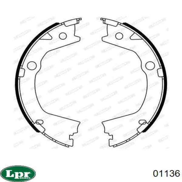 01136 LPR juego de zapatas de frenos, freno de estacionamiento