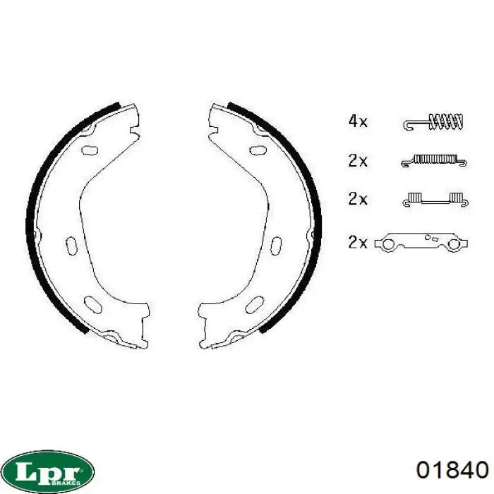 01840 LPR juego de zapatas de frenos, freno de estacionamiento