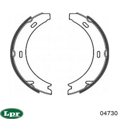 Juego de zapatas de frenos, freno de estacionamiento Mercedes E C124