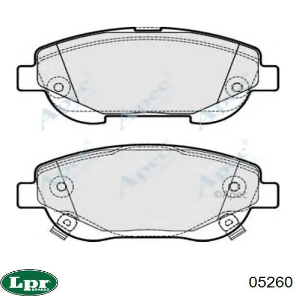 05260 LPR zapatas de frenos de tambor traseras