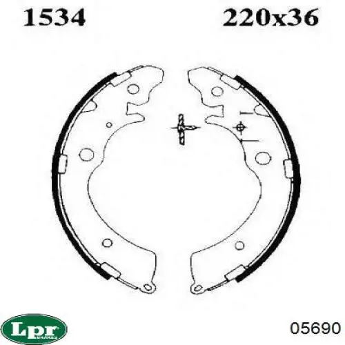 Zapatas de freno 05690 LPR