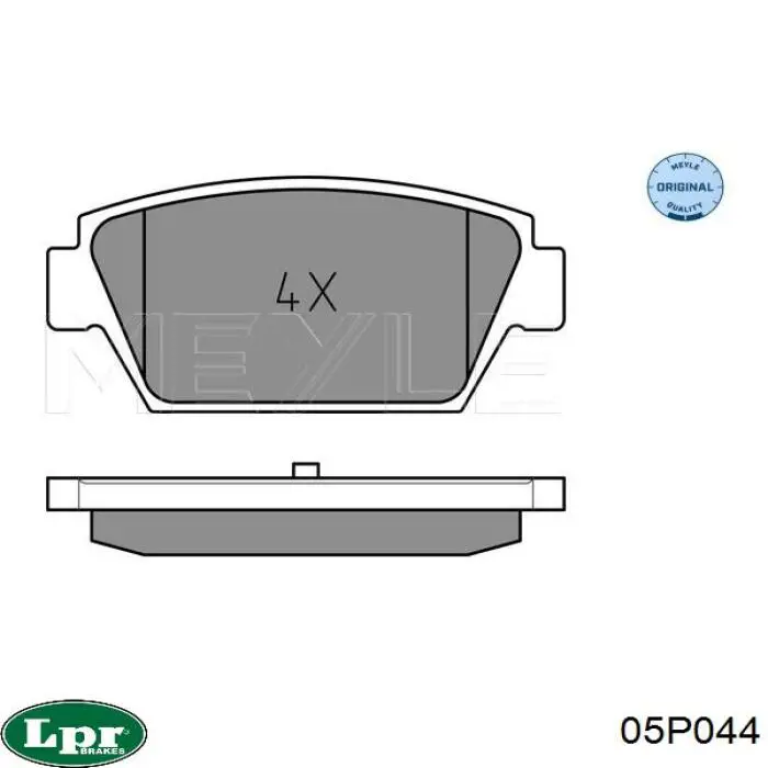05P044 LPR pastillas de freno traseras