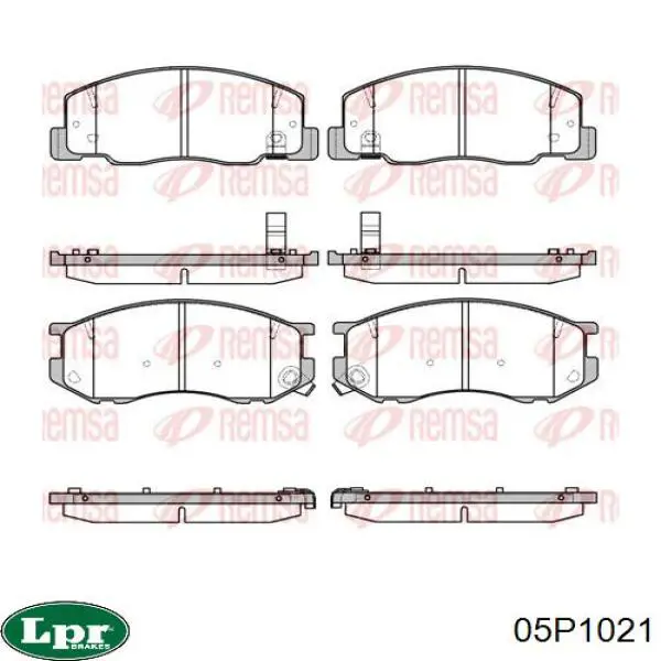 05P1021 LPR pastillas de freno delanteras