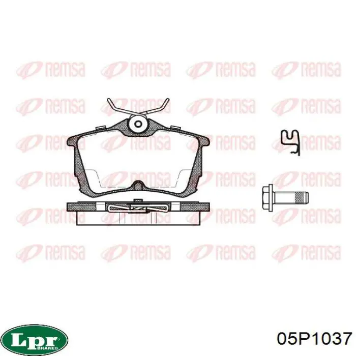 05P1037 LPR pastillas de freno traseras