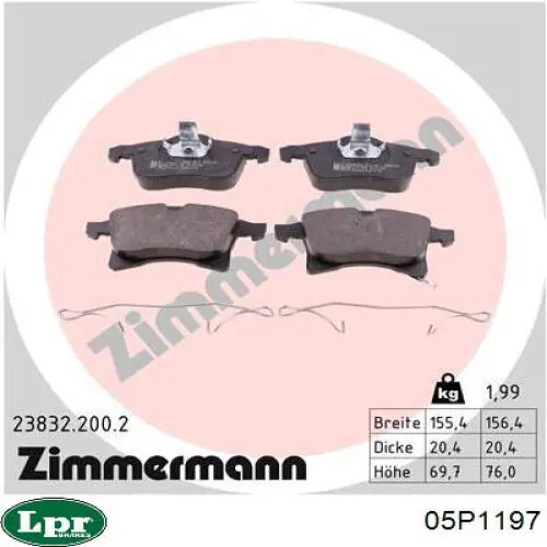 Pastillas de freno delanteras Opel Corsa X12