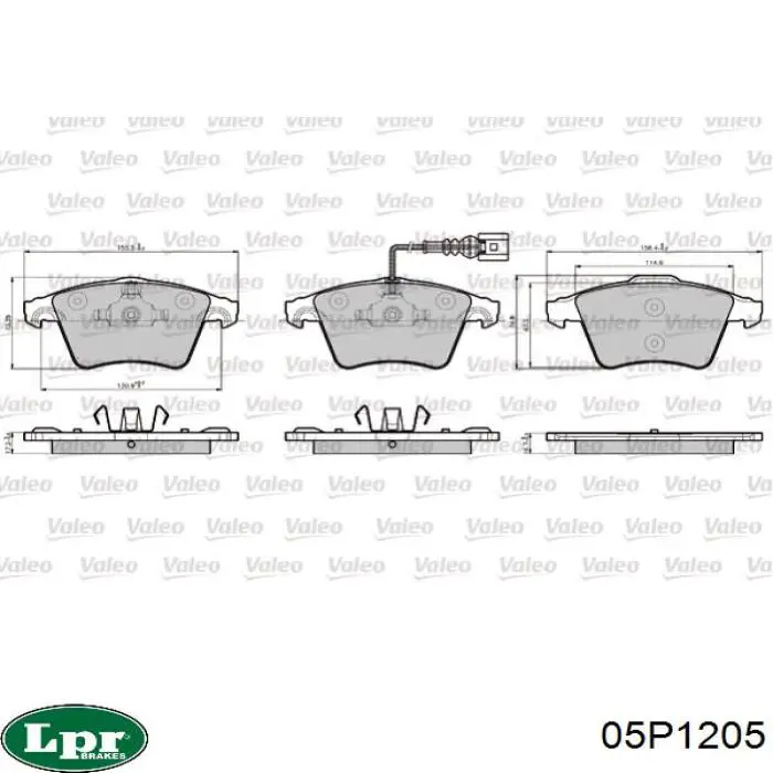 Comprar 05P1205 LPR Pastillas delanteras de freno