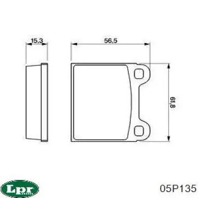 05P135 LPR pastillas de freno delanteras