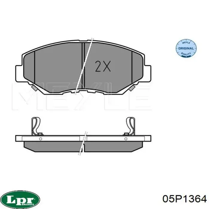 05P1364 LPR pastillas de freno delanteras