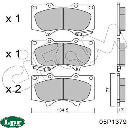 Pastillas de freno 05P1379 LPR