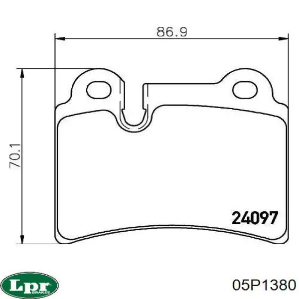 05P1380 LPR pastillas de freno traseras