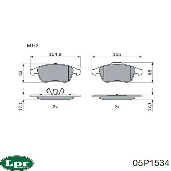 Comprar 05P1534 LPR Pastillas delanteras de freno