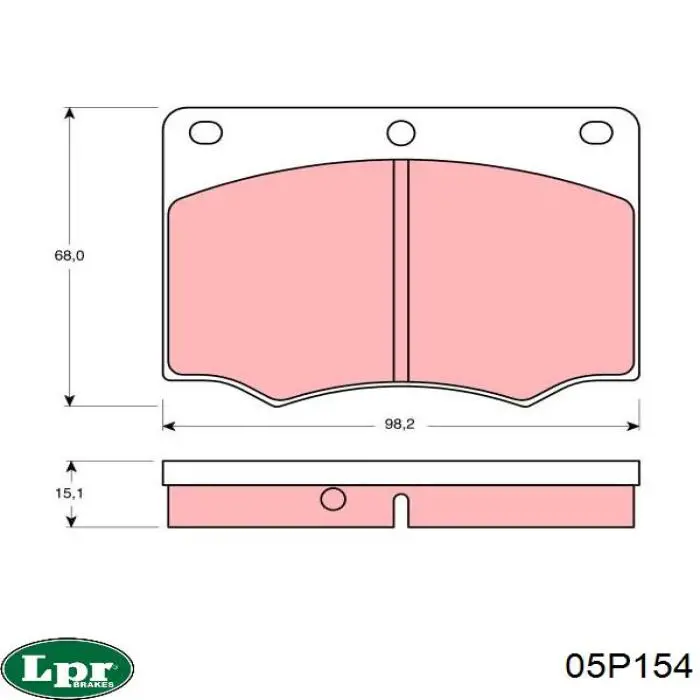 05P154 LPR pastillas de freno delanteras