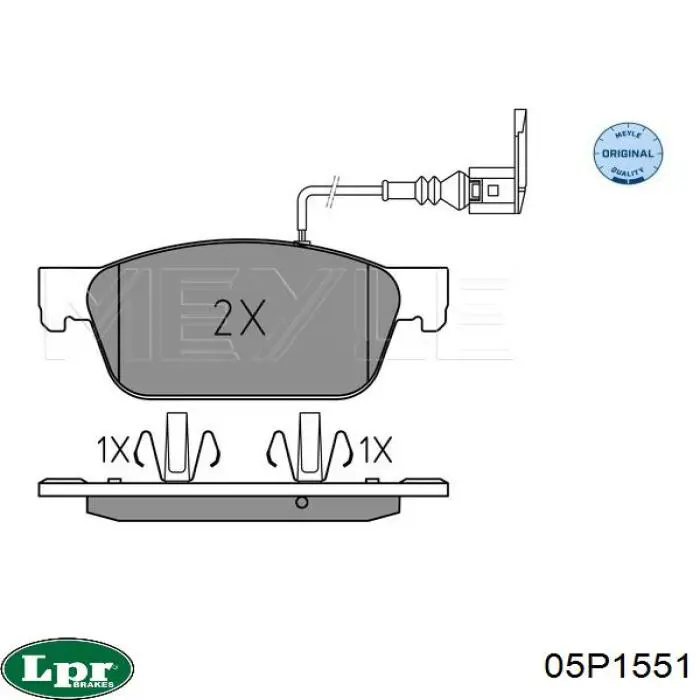 05P1551 LPR pastillas de freno delanteras