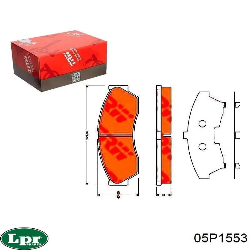 05P1553 LPR pastillas de freno delanteras