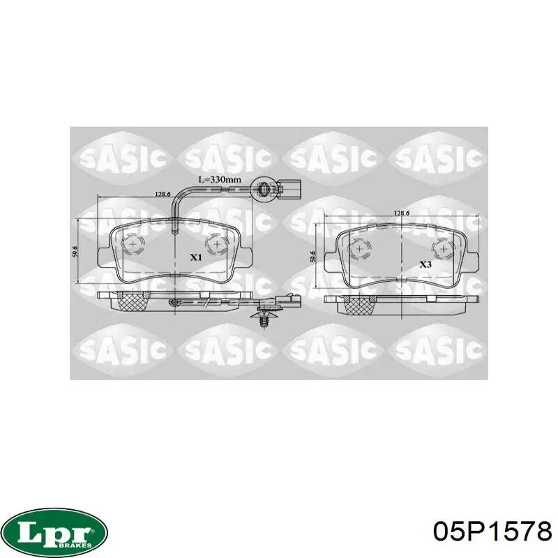 Pastillas traseras LPR 05P1578