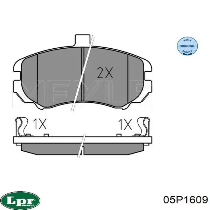 05P1609 LPR pastillas de freno delanteras