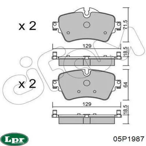 Pastillas de freno delanteras MINI Cooper F57