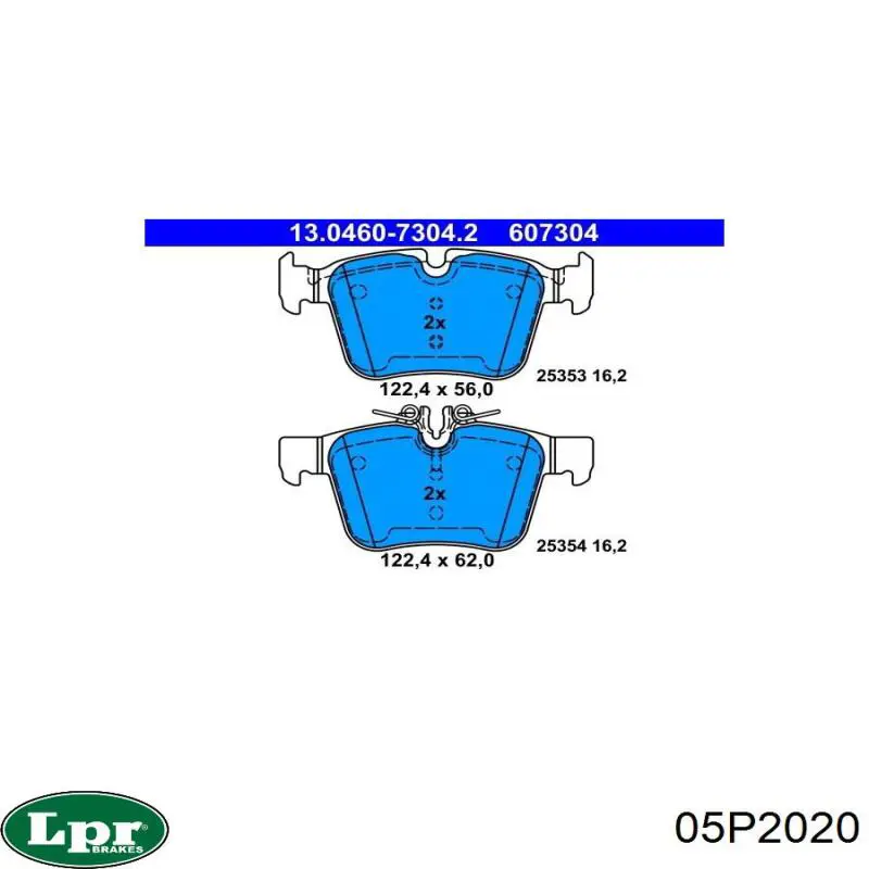 05P2020 LPR pastillas de freno traseras