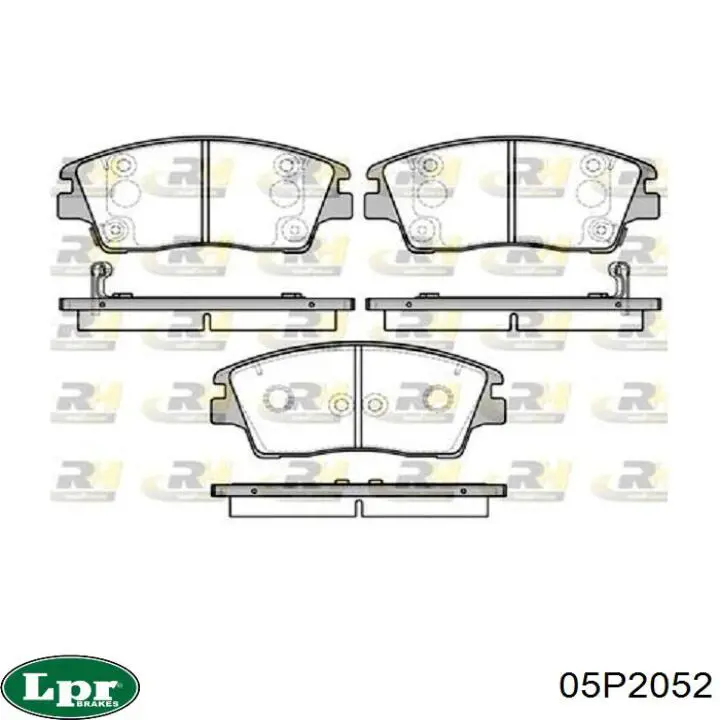 05P2052 LPR pastillas de freno delanteras