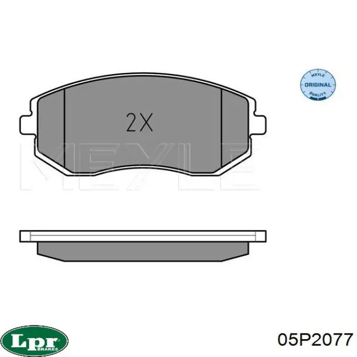 05P2077 LPR pastillas de freno delanteras