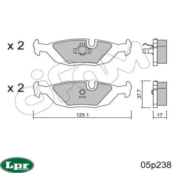 Pastillas de freno traseras BMW 5 E28