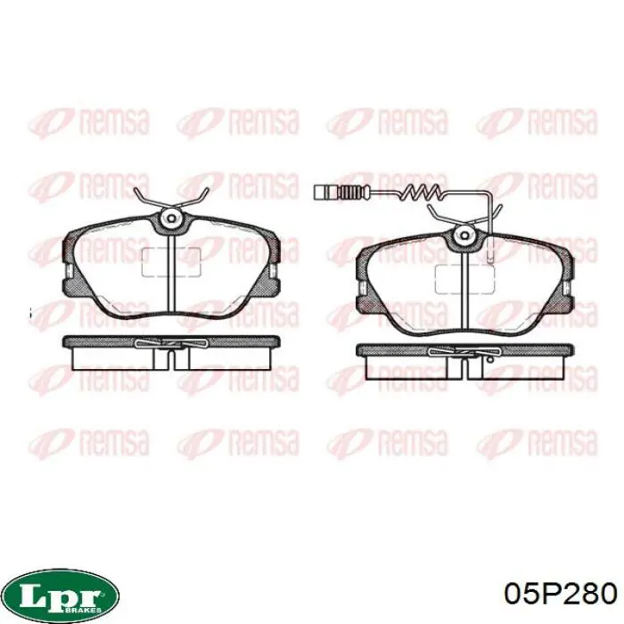 Pastillas de freno 05P280 LPR