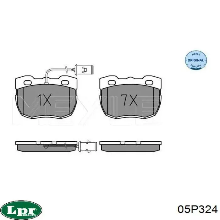 05P324 LPR pastillas de freno delanteras