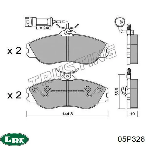 Comprar 05P326 LPR Pastillas delanteras de freno