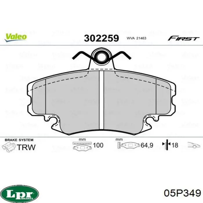 Pastillas de freno delanteras Peugeot 205 2 20A, C