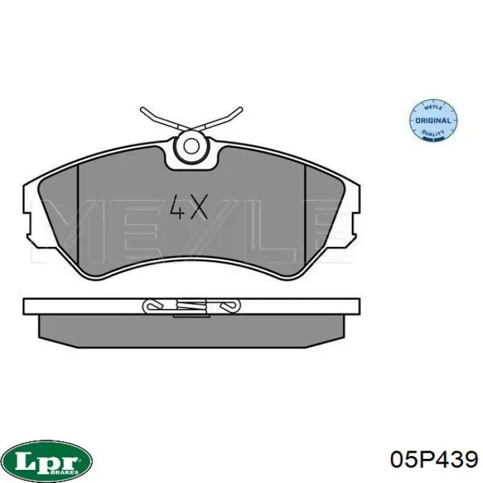05P439 LPR pastillas de freno delanteras