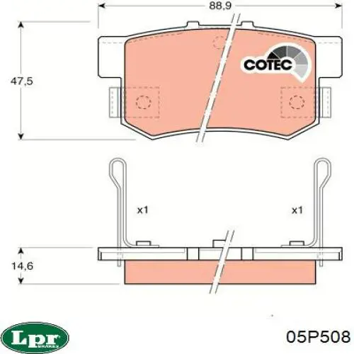 Comprar 05P508 LPR Pastillas de freno traseras