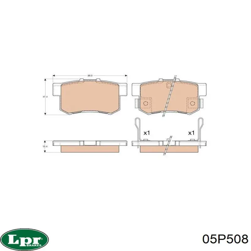 Pastillas traseras LPR 05P508
