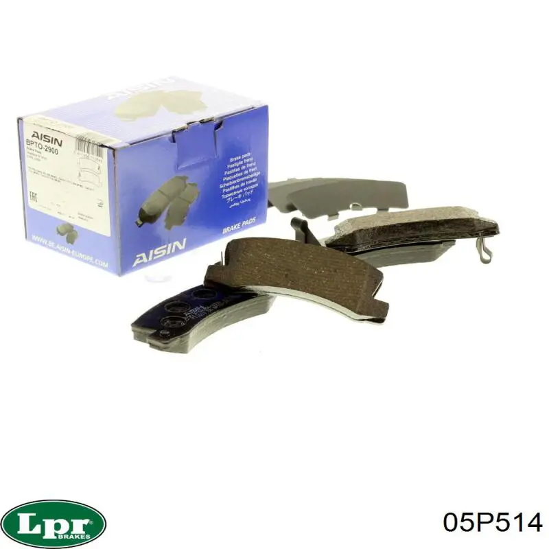 Pastillas de freno traseras 05P514 LPR