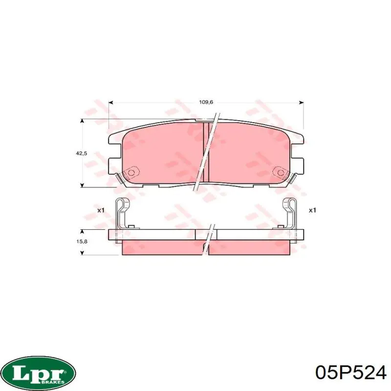 Pastillas traseras LPR 05P524