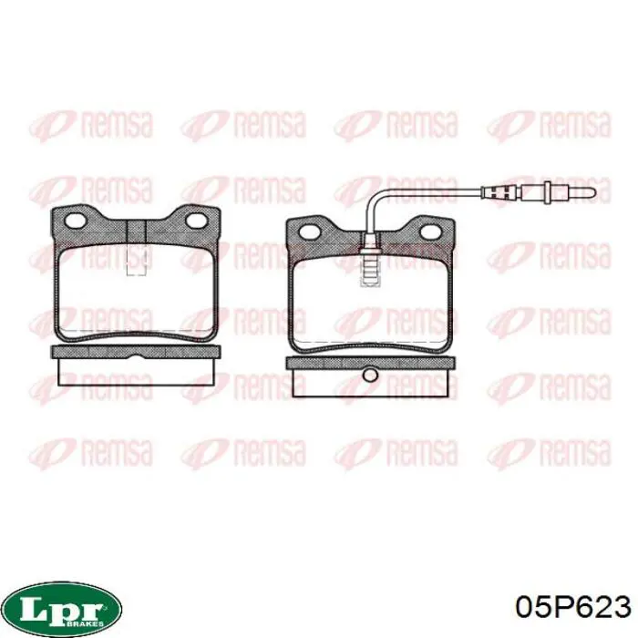 05P623 LPR pastillas de freno traseras