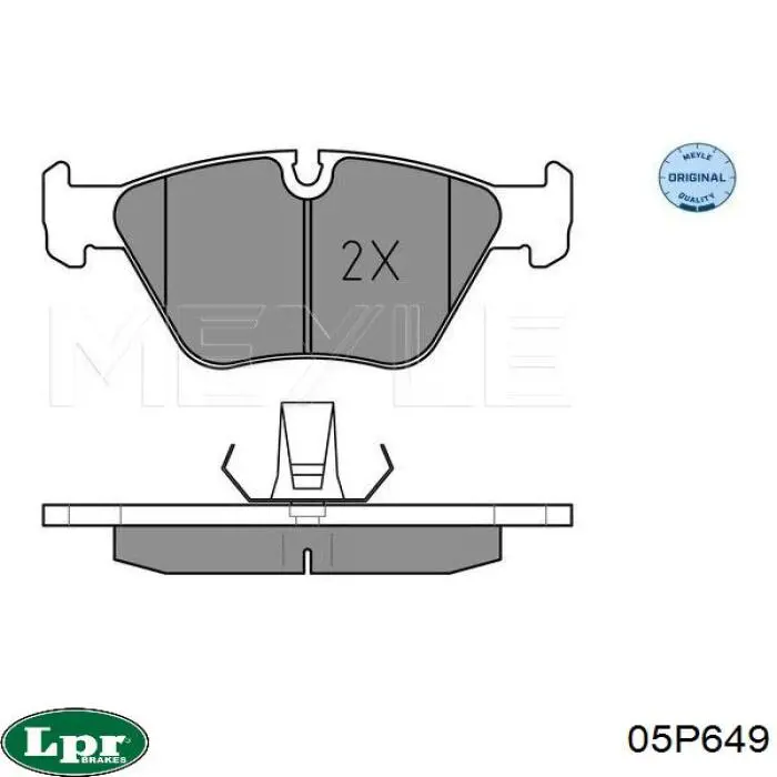 05P649 LPR pastillas de freno delanteras