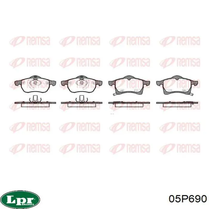 05P690 LPR Pastillas delanteras