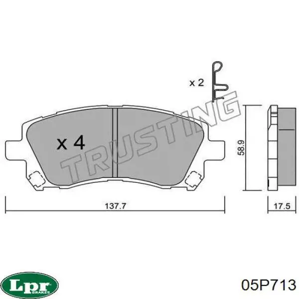 Pastillas de freno delanteras Subaru Legacy 3 BE, BH