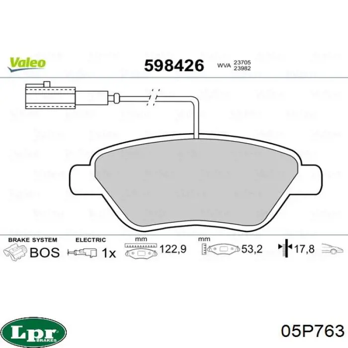 Comprar 05P763 LPR Pastillas delanteras de freno