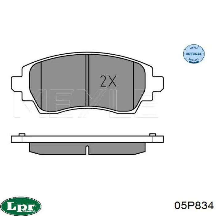 05P834 LPR pastillas de freno delanteras