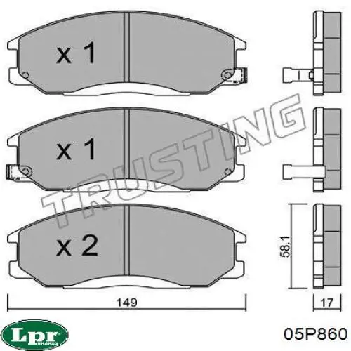 Pastillas freno delanteras LPR 05P860 precio, desde 22,69 EUR