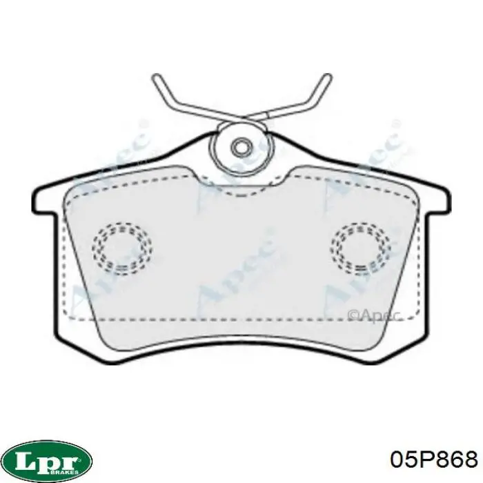 Pastillas de freno traseras 05P868 LPR