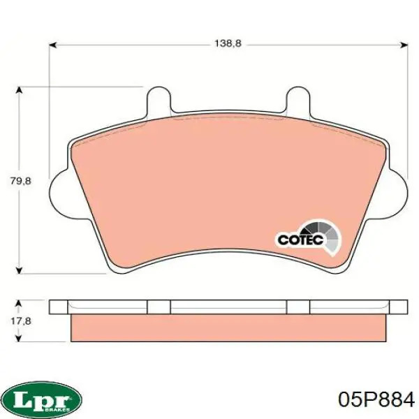 Comprar 05P884 LPR Pastillas delanteras de freno