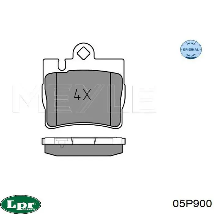 05P900 LPR pastillas de freno traseras