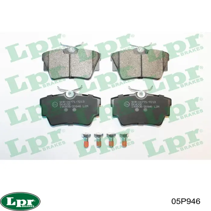 Pastillas de freno traseras 05P946 LPR