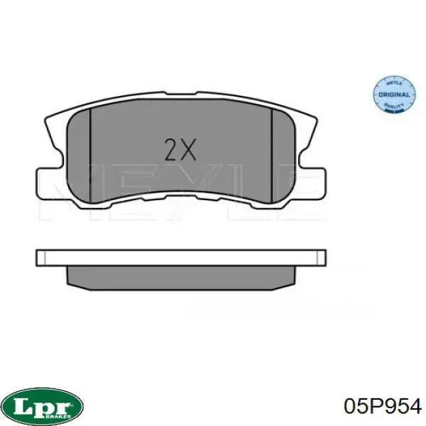 Pastillas de freno traseras 05P954 LPR