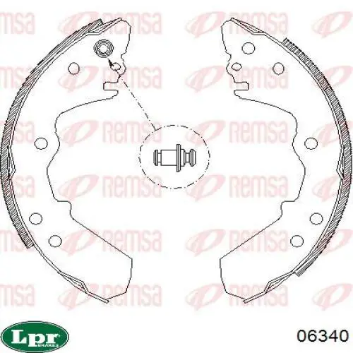 06340 LPR zapatas de frenos de tambor traseras