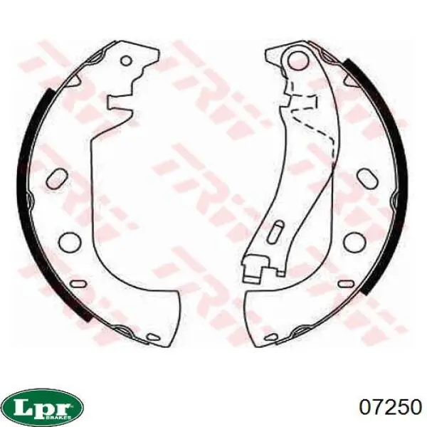 07250 LPR zapatas de frenos de tambor traseras
