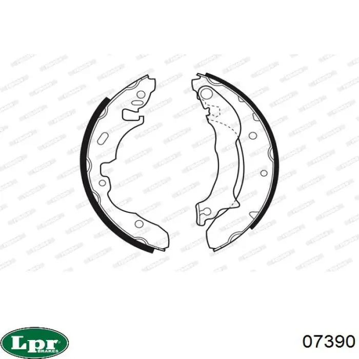 Zapatas de freno 07390 LPR