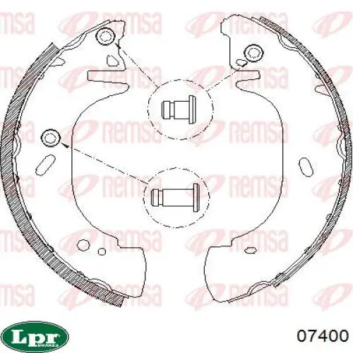 Zapatas de freno 07400 LPR